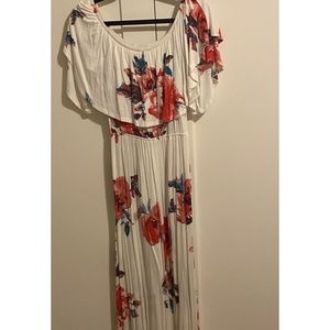 Sweetlovely Off shoulder Maternity Maxi Dress